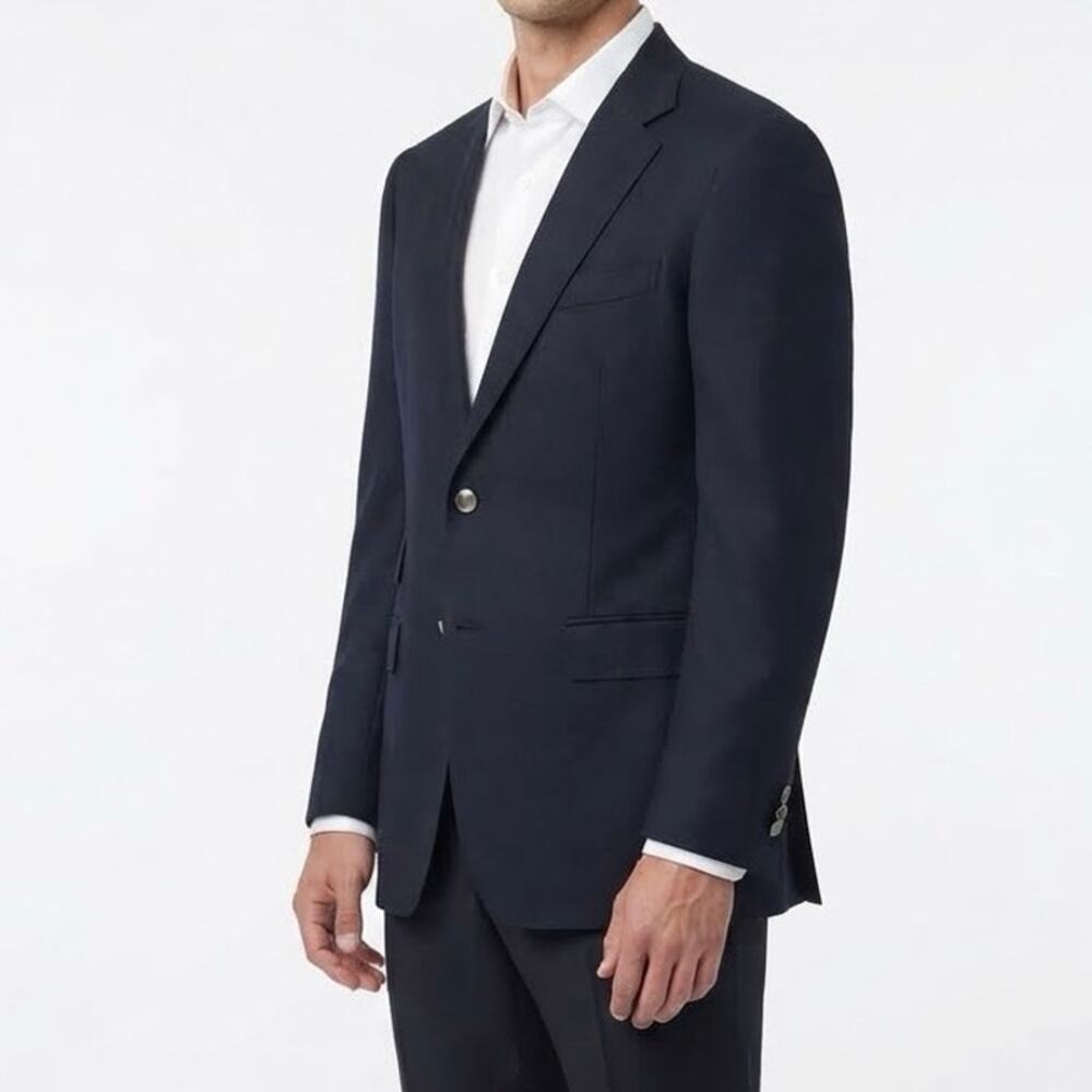 Ermenegildo Zegna Swiss Made Fit Rom Navy Wool Sport Coat Sz EU/IT 50R (US 40R)